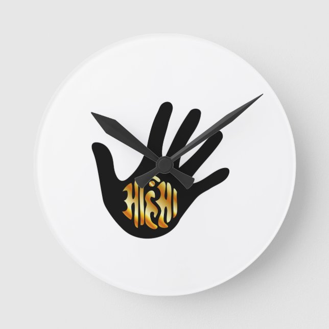 Horloge Ronde Symbole religieux de Jainism-Ahimsa (Recto)