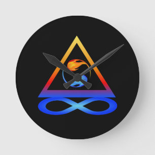 Horloge Ronde Symbole Twin Flame -