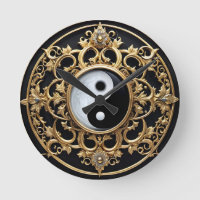 Symbole Yin Yang noir et blanc