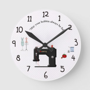 Horloge Ronde Synchronisez pour l'ouvrière couturière ou le