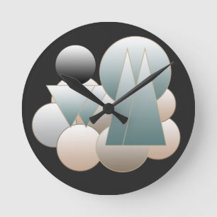 Horloge Ronde Système de planète futuriste de l'art spatial Abst