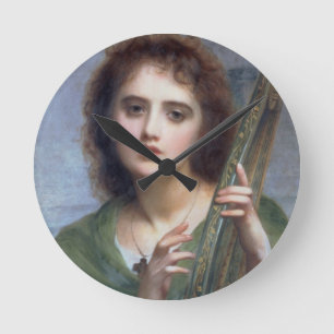 Horloge Ronde T31601 Madame avec la lyre (panneau)