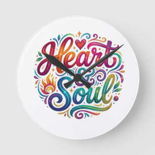 Horloge Ronde T-Shirt Cœur & Âme – Amour & Passions Inspirants