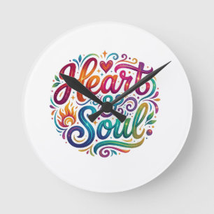 Horloge Ronde T-Shirt Cœur & Âme – Amour & Passions Inspirants
