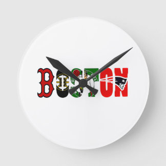Horloge Ronde T-Shirt d'équipes sportives officielles de Boston