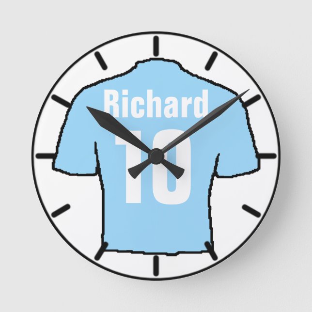 Horloge Ronde T-shirt fan de football. (Recto)