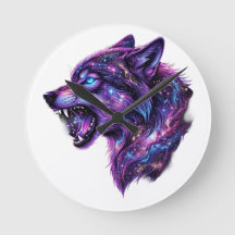 T-Shirt Graphique Loup Hurleur Galaxie Cosmique Cé