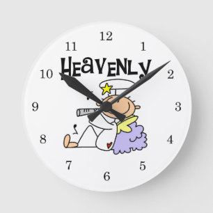 Horloge Ronde T-shirts et cadeaux Ange Céleste