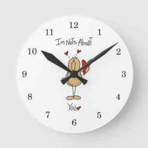 Horloge Ronde T-shirts et Cadeaux Fou de Toi