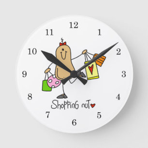 Horloge Ronde T-shirts et cadeaux Shopping Nut