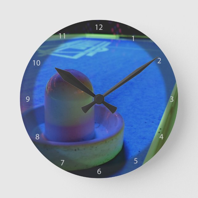 Horloge Ronde Table et maillot de hockey avec éclairage néon (Recto)