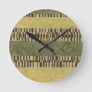 Horloge Ronde Tableau à panneaux multimotifs