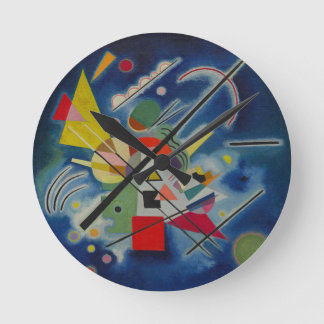 Horloge Ronde Tableau bleu de Kandinsky
