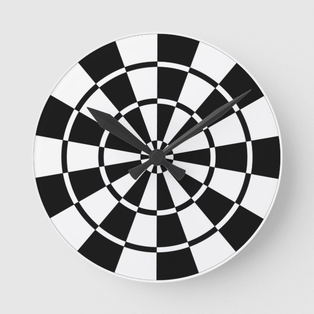 Horloge Ronde Tableau noir et blanc (Recto)