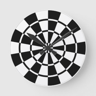 Horloge Ronde Tableau noir et blanc