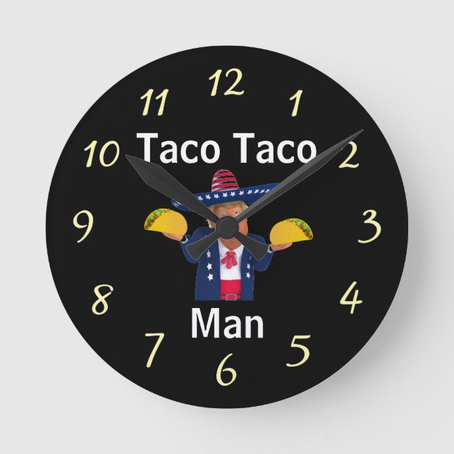 Horloge Ronde Taco Taco Man Clock (Recto)