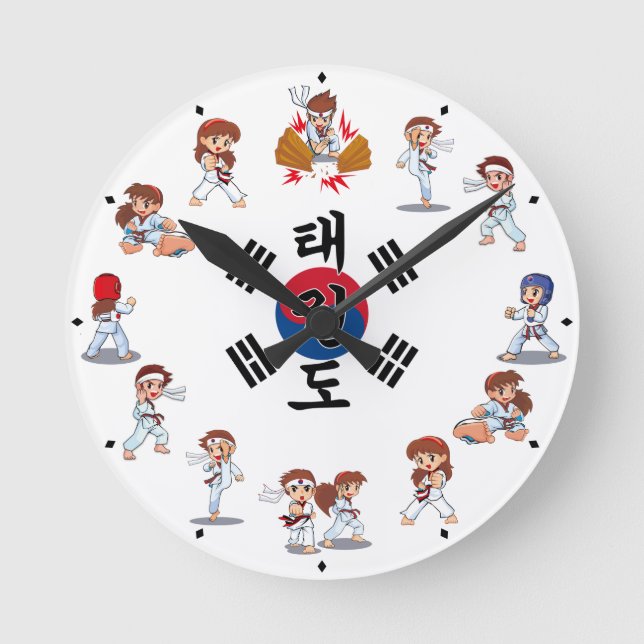 Horloge Ronde Taekwondo (Recto)
