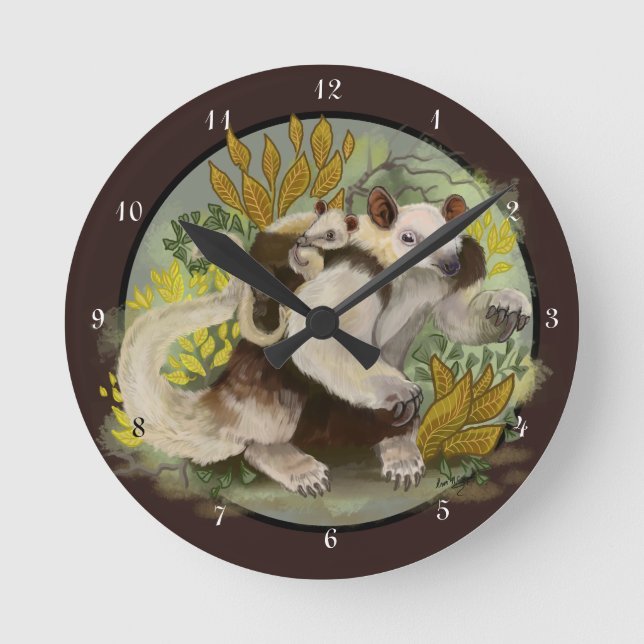 Horloge Ronde Tamandua Anteater (Recto)