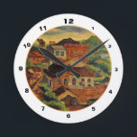 Horloge Ronde Tamsui & Chen Cheng-Po /Taïwan vintage art fashion<br><div class="desc">Wall Clock: Chen Cheng-Po fine art painting called "Tamsui" nommed after the district of Tamsui à Taïwan - vintage painting from early 19th century / Taiwan</div>