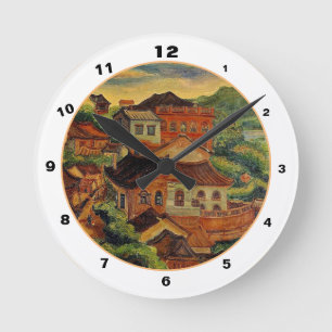 Horloge Ronde Tamsui & Chen Cheng-Po /Taïwan vintage art fashion