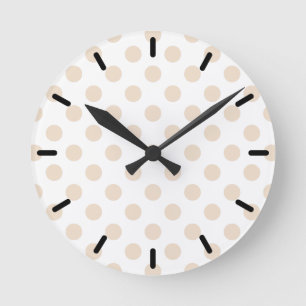 Horloge Ronde Tan pois