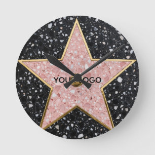 Horloge Ronde Tapisserie Carrée Hollywood Walk of Fame