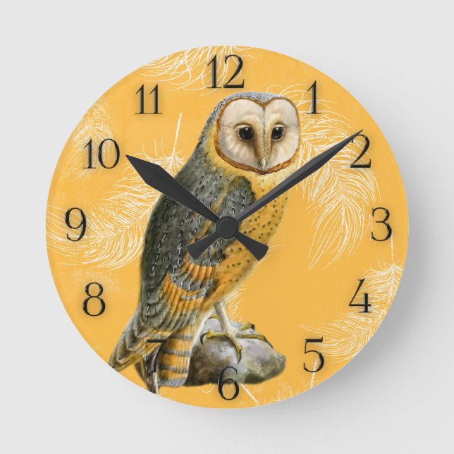 Horloge Ronde TCWC - Barn Owl Vintage (Recto)