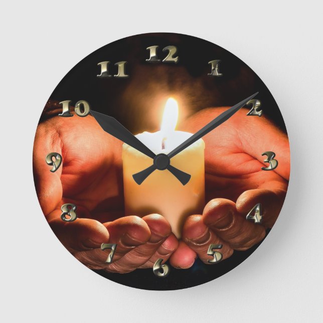 Horloge Ronde Tea Light Holiday (Recto)