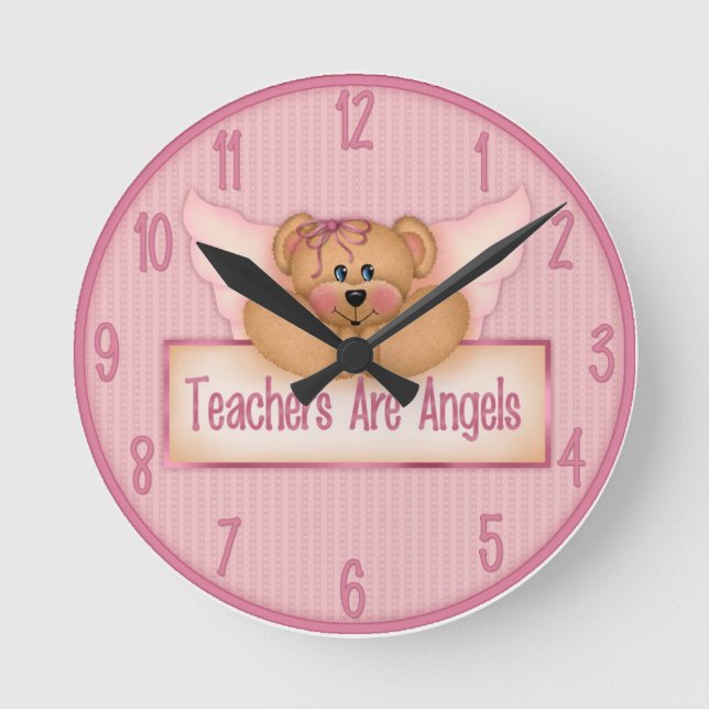 Horloge Ronde Teachers Are Angels Clock (Recto)