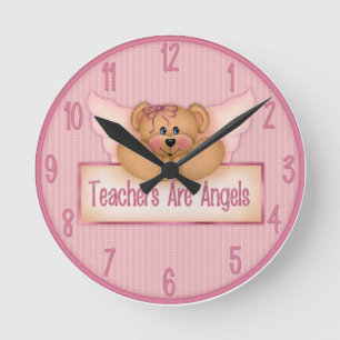 Horloge Ronde Teachers Are Angels Clock