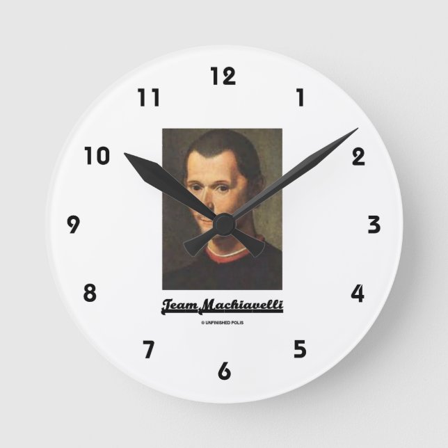 Horloge Ronde Team Machiavelli Portrait De Niccolo Machiavelli (Recto)