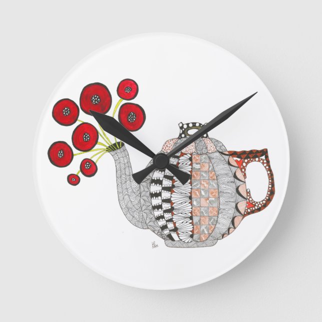 Horloge Ronde Teapot clock (Recto)