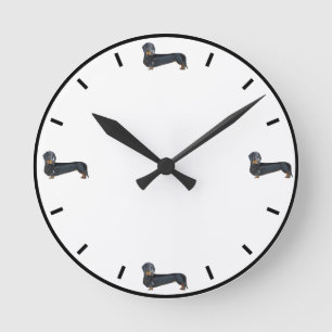 Horloge Ronde Teckel mignon