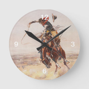 Horloge Ronde TEE Cowboy Life