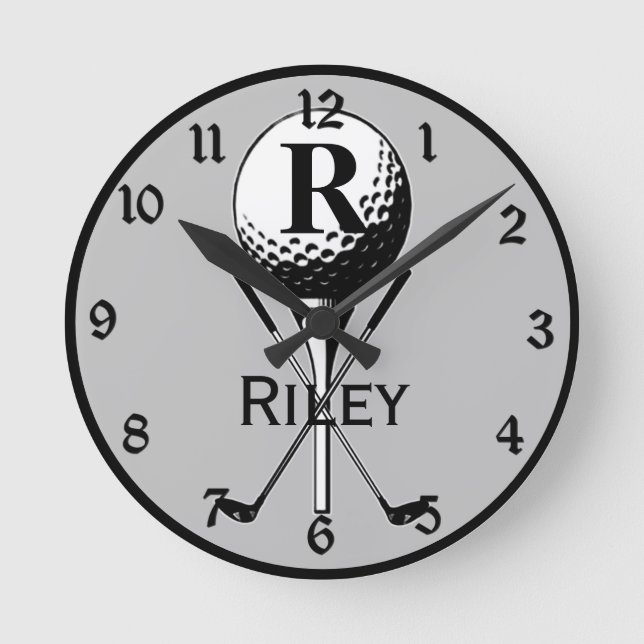 Horloge Ronde Tee de golf personnalisé (Recto)
