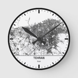 Horloge Ronde Tehran Clock City Line Art