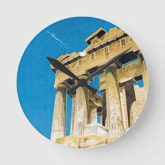 Horloge Ronde Temple du Parthénon de la Grèce Vintage voyage Ath