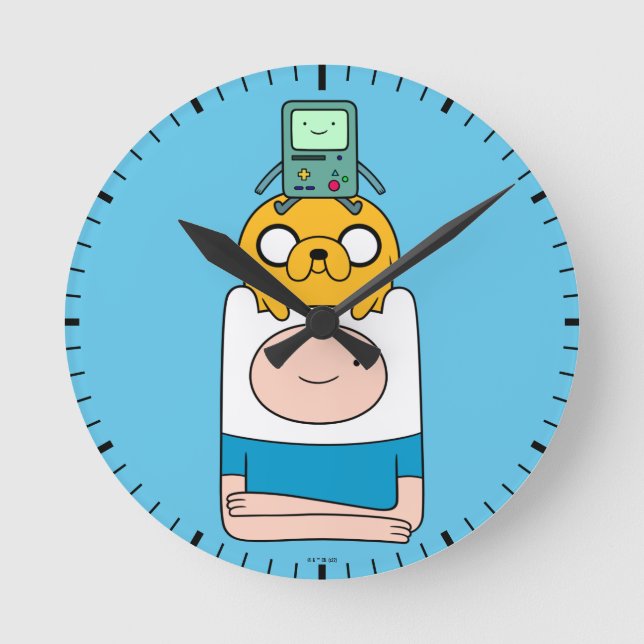 Horloge Ronde Temps d'aventure | BMO, Jake & Finn (Recto)