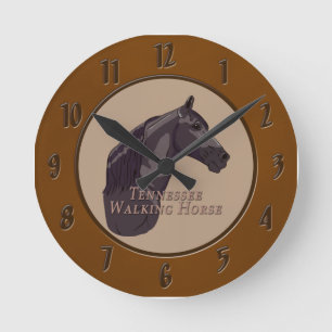 Horloge Ronde Tennessee Walking Horse Black