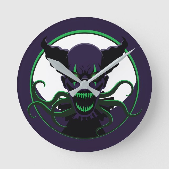 Horloge Ronde Tentacle Clown (Recto)