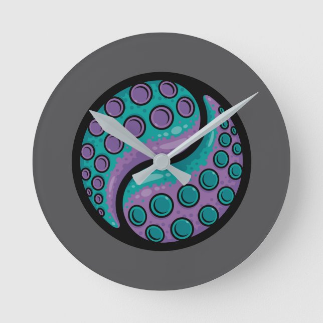Horloge Ronde Tentacle Yin Yang (Recto)