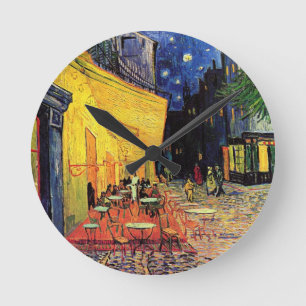 Horloge Ronde Terrasse de café de Van Gogh la nuit