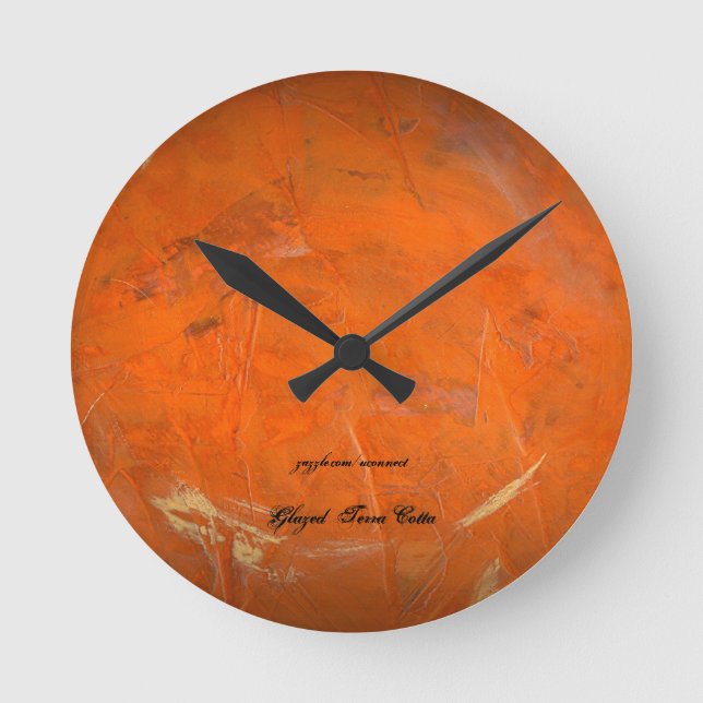 Horloge Ronde Terre Cuite Vernissée (Recto)