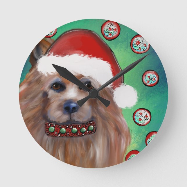 HORLOGE RONDE TERRIER AUSTRALIEN (Recto)