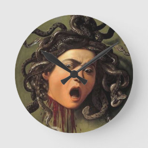 Horloge Ronde Tête De La Méduse Par Caravaggio
