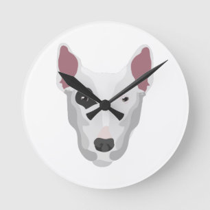 Horloge Ronde Tête de Terrier