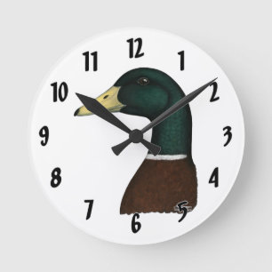 Horloge Ronde Tête Mallard Drake