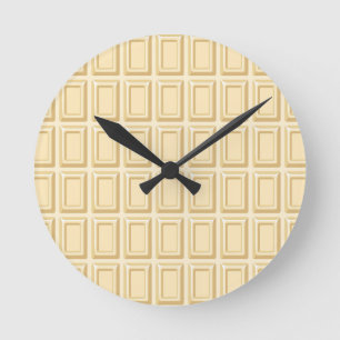 Horloge Ronde Texture blanche de barre de chocolat