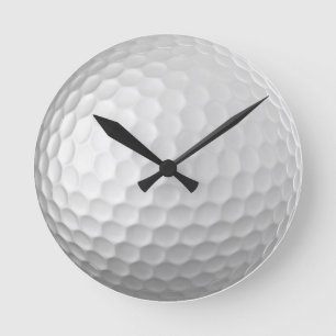 Horloge Ronde Texture de balle de golf blanche gaufree