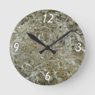 Horloge Ronde Texture de glace glaciaire abstraite de la nature